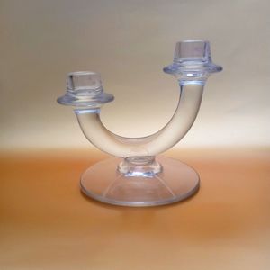 Fostoria Mid Century Duo Candlesticks (c. 1940-63) - Elegant Glass